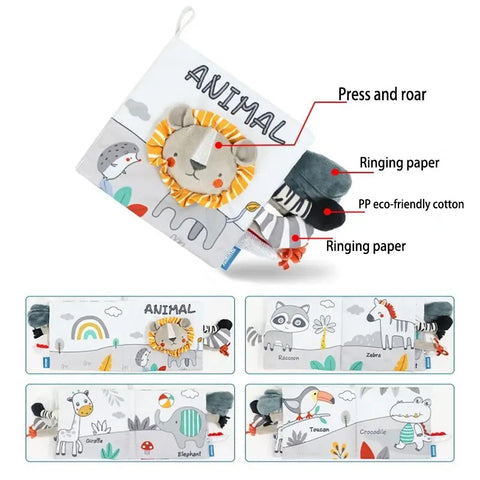 Baby Toys Cloth Book Children's Tactile Sensory Education Early Literacy Intelligence Development Plush Toys Boys and Girls