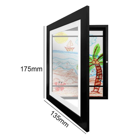 A4/A6 Children Art Frame Wooden Replaceable Photo Display for Poster Photo Drawing Paintings Pictures Display Home Decoration