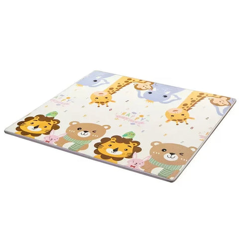 200cm*180cm Thick Baby Crawling Play Mats Cartoon Lion Giraffe Folding Mat Carpet Play Mat for Children's Safety Mat Rug Playmat