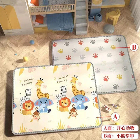 200cm*180cm Thick Baby Crawling Play Mats Cartoon Lion Giraffe Folding Mat Carpet Play Mat for Children's Safety Mat Rug Playmat