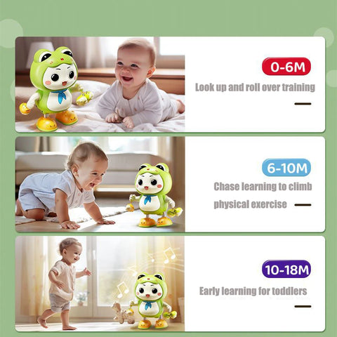 Electronic Pets Dancing Toy With Swing Light Music Cute Frog Cartoon Animal Baby  Learning To Crawl Toys For Kids Gift