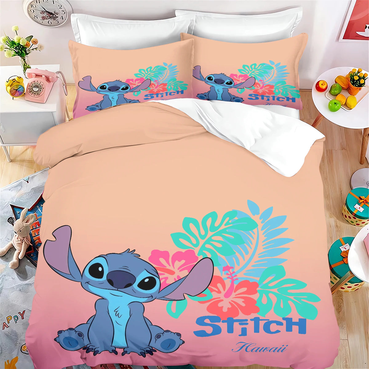 Stitch Quilt Cover Cartoon Anime Duvet Printed comforter 100% Polyester Bedding Twin Size children Gift Various Sizes