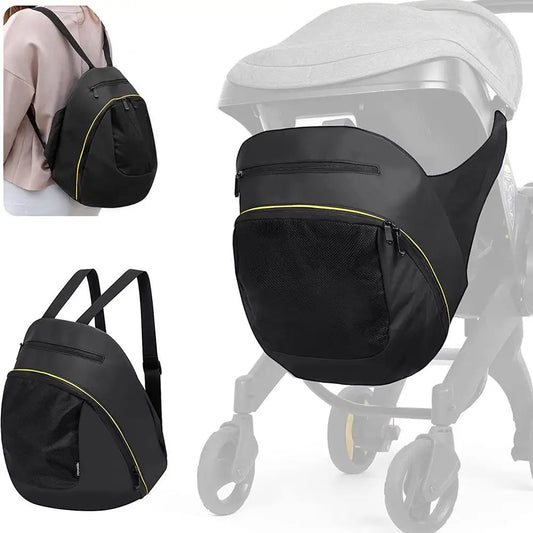 2 In 1 Black Mommy Storage Bag For Doona Stroller Accessories Portable Storage Case Mom Backpack Waterproof Diaper Bag
