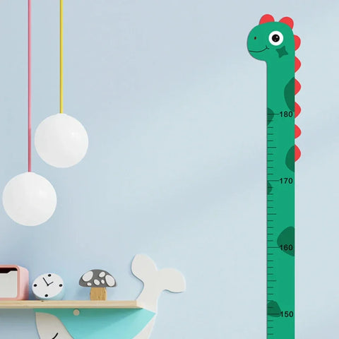 Cartoon Animals Height Measure Wall Sticker Giraffe Wallpaper for Kids Room Nursery Child Growth Ruler Growth Chart