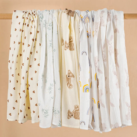 100X100cm Baby Receive Blanket for Newborn Cotton Muslin Swaddle Blanket Bedding Infant Bath Towel Baby Items Mother Kids