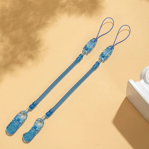 Spring Pacifier Chain For Universal Pacifier To Prevent Falling Anti Drop With Plastic Clip For Clothes Soother Chains