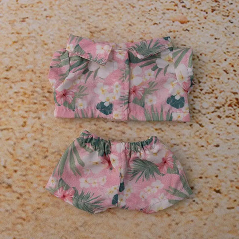 Hawaii Summer Beach Style Clothes For labubu 3.0 v1/v2/v3 clothes outfits For Ropa labubu Doll Clothes Accessories