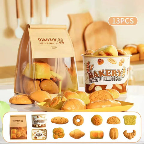 Children Pretend Play Kitchen Toys Sets Simulation Dessert Bread Food Cooking Games Play House Party Activities Games Girl Toys