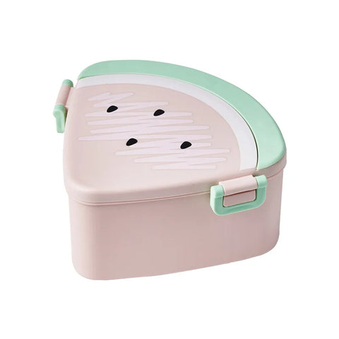 Stackable Bento Box Portable Cute Cartoon Children Lunch Box Double Layer Food Storage Container Eyeglass Bear Thermal Bento Box