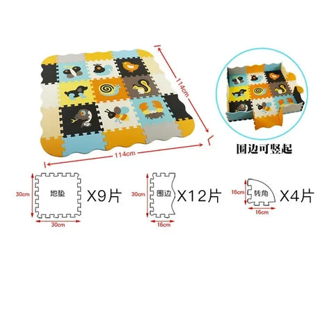 Animal Pattern Baby Play Mat Puzzle Toys For Kids Children EVA Foam Yoga Crawling Mats Floor Tapete Room Decor Baby Child Gifts