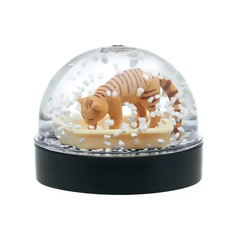 Kawaii Capsule Toys KITAN WaterDomeFactory Cute Cat Litter Snow Globe Tiger Calico Kitten Anime Miniature Decor Gashapon Figures