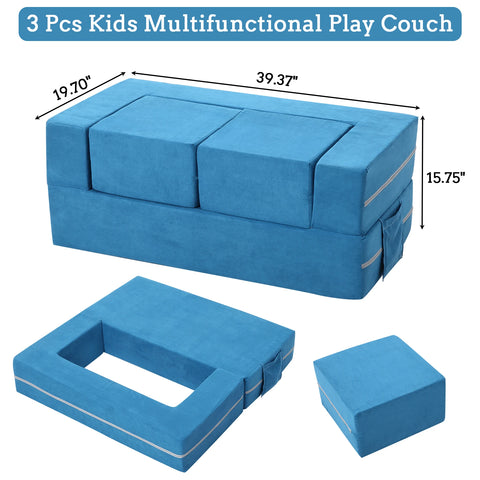3 Pcs Modular Toddler Couch,Toddler Couch Kids Sofa for Playing,Creativity,Child Chair Sofa Bedroom and Playroom for Playroom