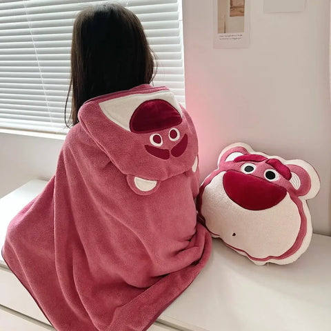 Cute Baby Hooded Bath Towel for Children Super Soft Absorbent Bathrobe Cartoon Blanket Quickdry Sleepwear for Infant Newborn