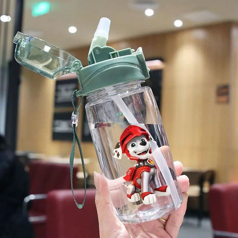 550ML Paw Patrol Summer Water Cup Cartoon Large Capacity Outdoor Sports Water Cup Drinking Leakproof Water Bott Children's Gift