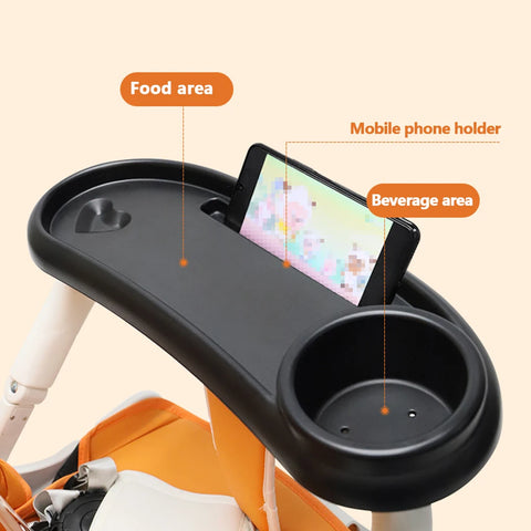 3 In 1 Stroller Cup Holder Dinner Table Tray Universal Stroller Tray Stroller Snack Catcher and Drink Holder for Toddler Infant