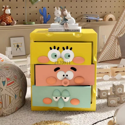 *New creative cartoon bedside table children's home bedroom storage cabinet living room sofa corner table bedroom furniture