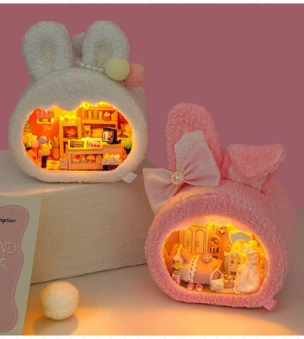 Mini Dollhouse miniatures Diy Doll House Miniaturas Maison sylvanian Home de muñecas Children Birthday Christmas r Gifts