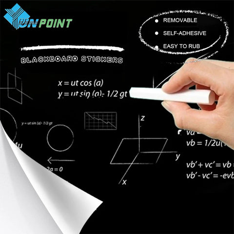 Child Graffiti Home Blackboard Sticker Creative Teaching Erasable Green Board Wallpaper Self-Adhesive Training Office Free Chalk