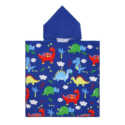 Baby Cartoon Printing Bathrobe Girls Unicorn Beach Towel Boy Shark Dinosaur Bath Towel Kids Hooded Cape Towel Children Bath Item