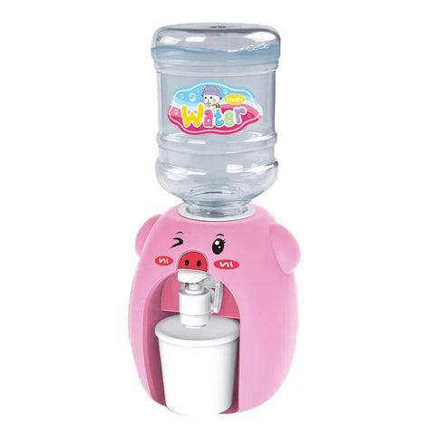 Mini Children Water Dispenser Toy Cute Cartoon Water Juice Milk Drinking Fountain Pretend Play Kitchen Toys for Boys Girls Gift