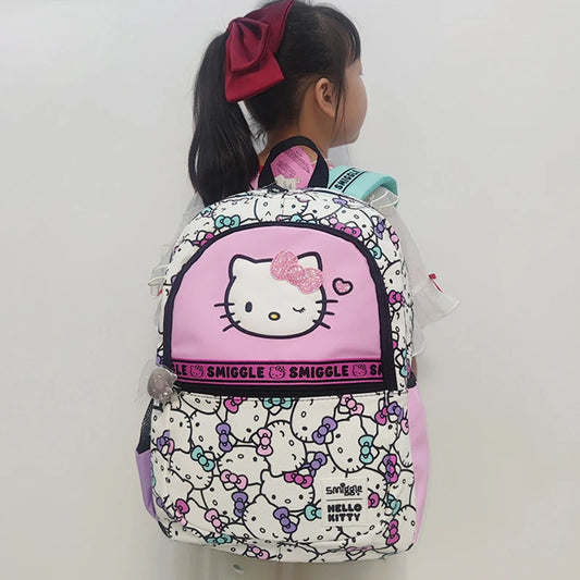 Hot Sales New Australia Smiggle Hello Kitty Cartoon Series Children School Bag Anime Backpack Student Gift