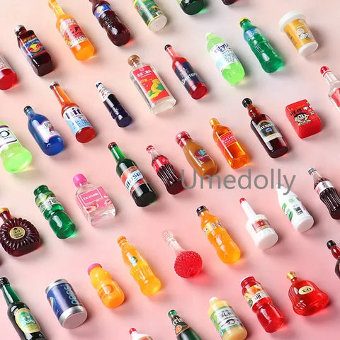 Cute New1:6 Miniature Dollhouse Supermarket Food Snacks Mini Cake Wine Drink for Blyth BJD Doll Kitchen Accessories