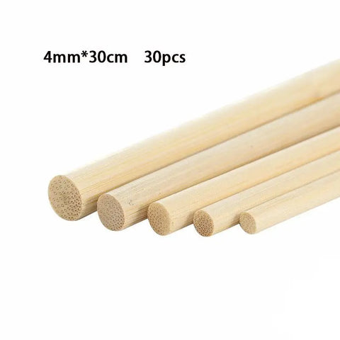 3-8mm Round Wooden Bamboo Sticks DIY Handmade Craft Making Small Wooden Stick Material For WoodworkingSupplies