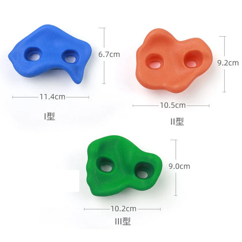 10Pcs Plastic Children Kids Rock Climbing Wood Wall Stones Hand Feet Holds Grip Kits Indoor Outdoor Climbing Toys Child Games