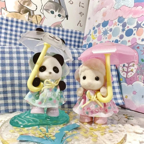 Hot Original Sylvanian Families Mini Baby Figures model Toys Doll Kawaii Room Ornaments Collectible Birthday Gifts For Children