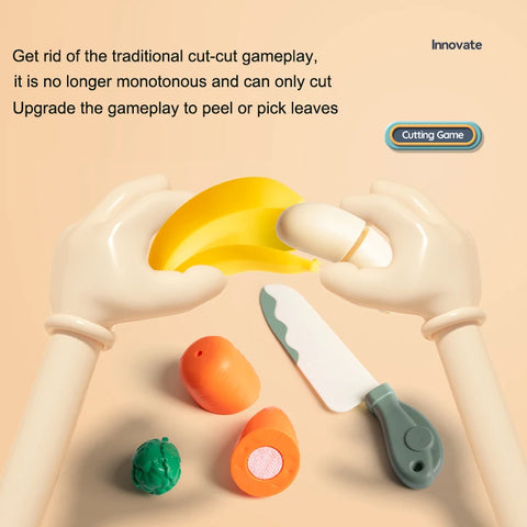 26pcs Pretend Food Play Food Cutting Set For Kids,Cuttable Fruits And Vegetables Toy Kitchen Accessories With Knives And Board