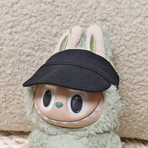 17cm Labubu Doll Black Hoodie Sweatshirt and Pants Set for Doll DIY Outfit Gift