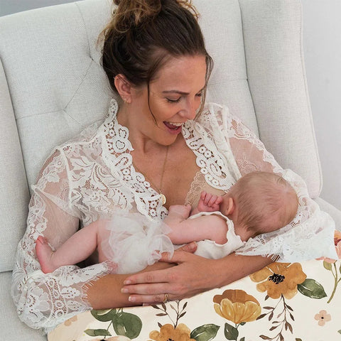 Newborn Breastfeeding Pillow Printed Cotton Comfortable U-Shaped Waist Supports Cushion Propping Baby and Pregnancy Pillows