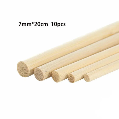 3-8mm Round Wooden Bamboo Sticks DIY Handmade Craft Making Small Wooden Stick Material For WoodworkingSupplies