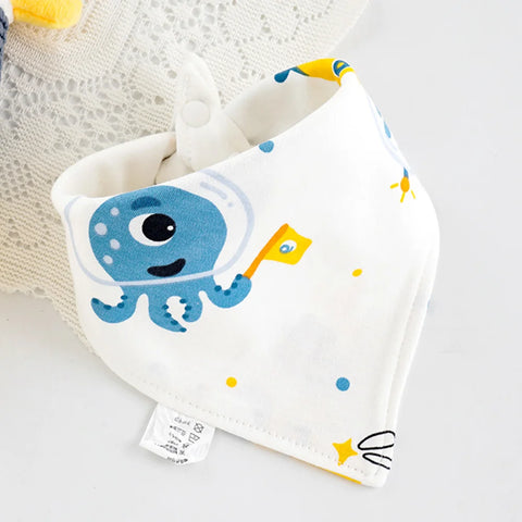 Baby Bibs Cotton Cute Animal Print Saliva Towel Bandana Bibs Newborn Teething Drooling Bib Unisex Feeding Apron For Boy Girl