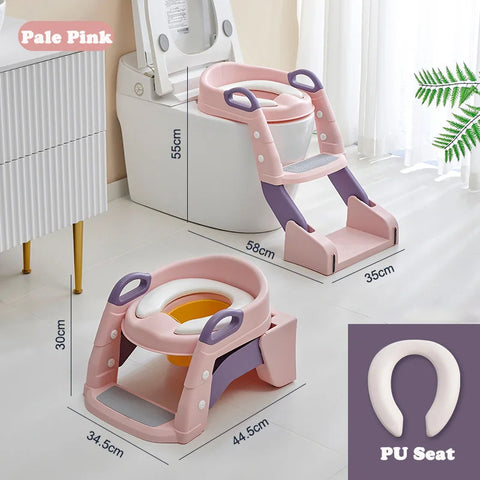 Newly Upgraded Portable Toilet Seat Children's Pot Foldable Potty Training Seat Step Stool Portable Potty Child Pot Bebe Toilett