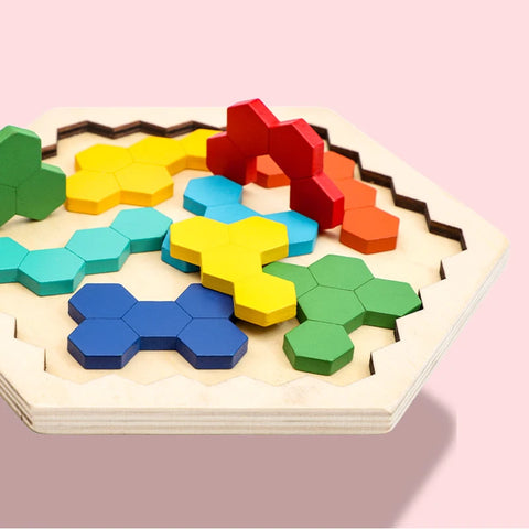 Colorful 3D Puzzle Wooden Toys High Quality Tangram Math Jigsaw Game Children Preschool Imagination Educational Toys for Kids