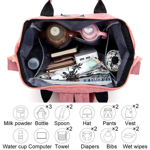 Nappy Backpack Diaper Bag Mummy Large Capacity Bags Mom Baby Multi-Function Waterproof Outdoor Travel Diaper Bags for Baby Care