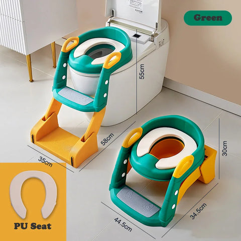 Newly Upgraded Portable Toilet Seat Children's Pot Foldable Potty Training Seat Step Stool Portable Potty Child Pot Bebe Toilett