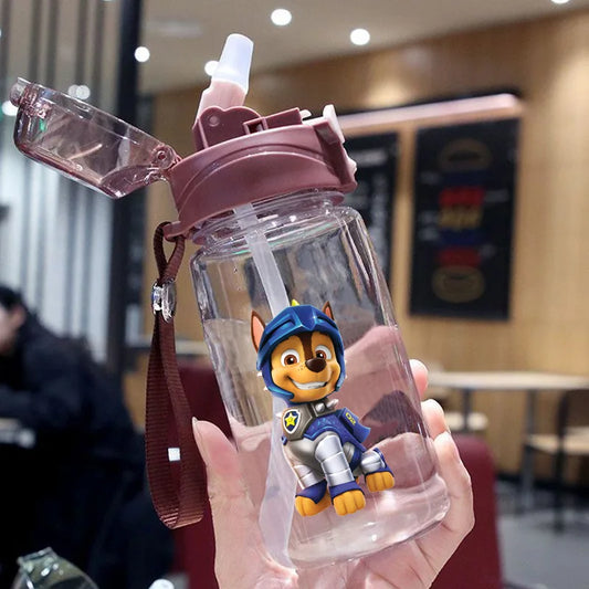 550ML Paw Patrol Summer Water Cup Cartoon Large Capacity Outdoor Sports Water Cup Drinking Leakproof Water Bott Children's Gift