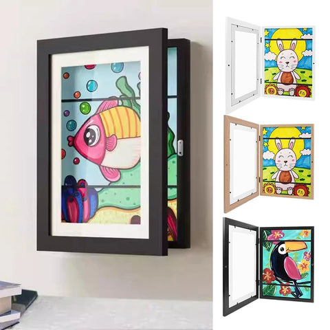 Kids Art Frames Kids Artwork Flip Frame Changeable for Picture Display Children School Drawing Projects Storage Hanging Decor