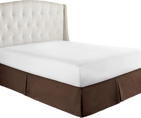 Hot Sales Comfort Soft Pleated Tailored Bed Skirts With Wrinkle & Fade Resistant Fabric -14 Inch Drop Bedding（No Platform))