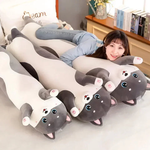 Lovely Husky Side Sleeping Body Pillow 50-130cm Bed Sofa Home Decorative Long Pillow Classmate Friend Birthday Present Cute Gift