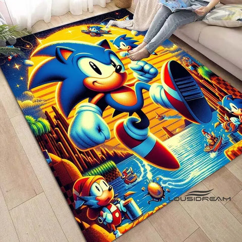 Anime Characters S-Sonic Carpet for Living Room Home Sofa Decoration,Children Game Large Decor Floor Mat Yoga Mat Large Carpet
