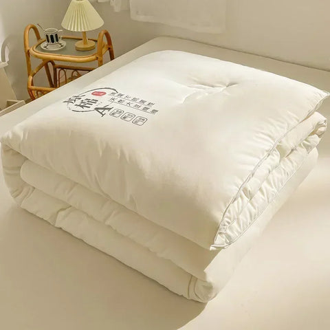 High-quality Spring Summer Autumn Winter Duvet 100% Cotton Fabric Soya Fibre Filling Quilted Comforter Soft Blanket Quilt Core