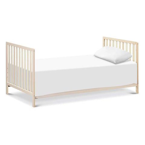 4-in-1 Convertible Mini Crib with Trundle Drawer in Washed Natural, Greenguard Gold Certified, Undercrib Storage