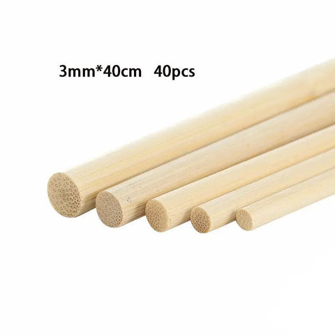 3-8mm Round Wooden Bamboo Sticks DIY Handmade Craft Making Small Wooden Stick Material For WoodworkingSupplies