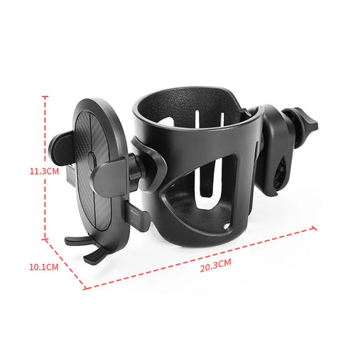 Cup Holder For Stroller Phone Support Outing Travel Universal Pram Kids Bicycle Baby Stroller Accessories Anti-Slip Design 1Pc