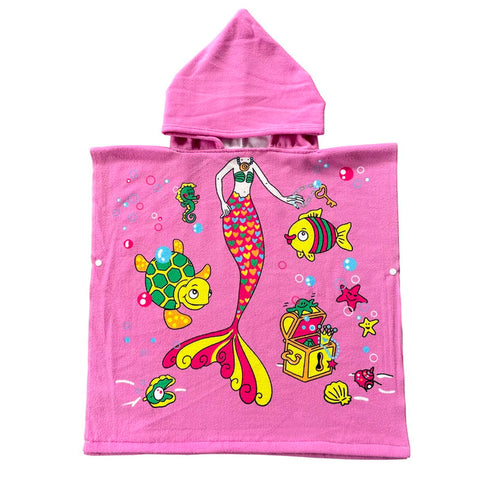 Baby Accessories Cartoon Bath Child Kid Hooded Cloak Bathrobe Towel Beach Towel Baby Children Cartoon Bath Towel Robes