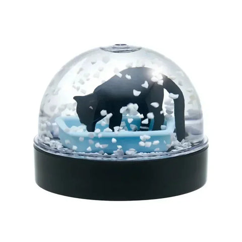 Kawaii Capsule Toys KITAN WaterDomeFactory Cute Cat Litter Snow Globe Tiger Calico Kitten Anime Miniature Decor Gashapon Figures