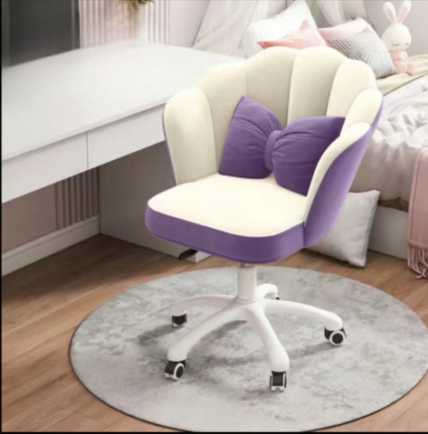 Office Chair Cute Petal Desk Chair, Modern Fabric Home Butterfly Chairs Height Adjustable Chair Makeup Chairs Computer Chairs